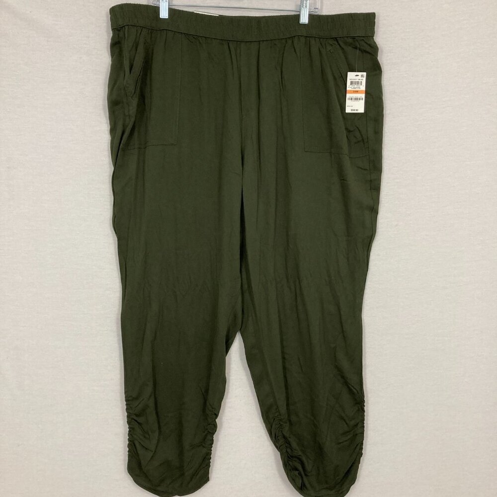 New Style & Co‎ Olive Green Ultra Soft Pull-on Casual Joggers Pants size 24W